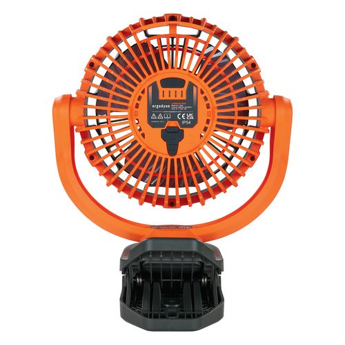 Picture of Chill-Its 6090 Rechargeable Portable Jobsite Fan, 9.5, Orange/Black