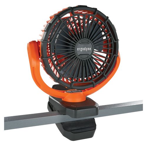 Picture of Chill-Its 6090 Rechargeable Portable Jobsite Fan, 9.5, Orange/Black