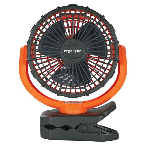 Picture of Chill-Its 6090 Rechargeable Portable Jobsite Fan, 9.5, Orange/Black