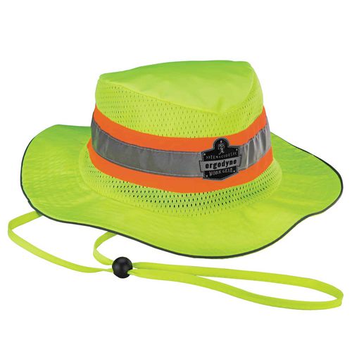 Picture of Chill-Its 8935MF Hi-Vis Microfiber Ranger Sun Hat, Polyester/Microfiber, 2X-Large/3X-Large, Lime