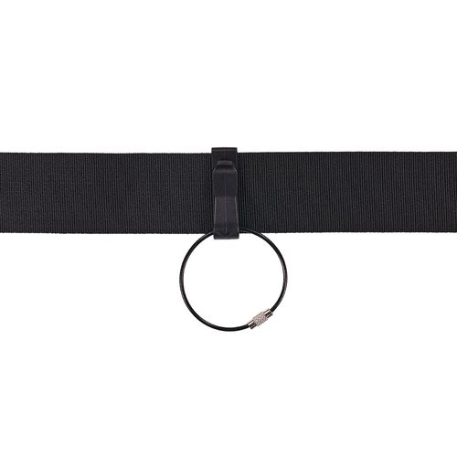 Picture of Arsenal 5719 Wire Cable Key Ring, 1.88" dia, Iron, Black, 10/Pack