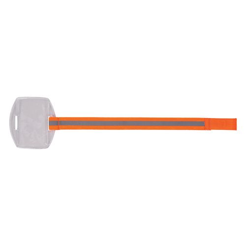 Picture of Squids 3386 Arm Band ID/Badge Holder, Vertical, Hi-Vis Orange, 3.75 x 4.25 Holder, 2.5 x 4 Insert, 10/Pack