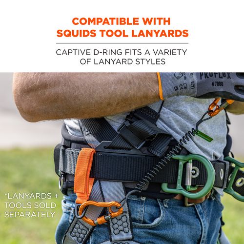 Picture of Squids 3172 Anchor Strap Hook and Loop Closure for Tool Tethering, 5 lb Max Working Capacity, 5" Long, Orange, 2/Pack
