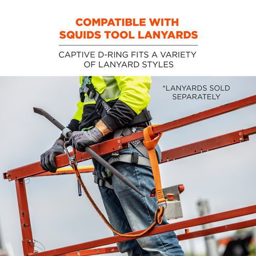 Picture of Squids 3177 Anchor Choke Strap for Tool Tethering, 60 lb Max Safe Working Capacity, 28" Long, Orange