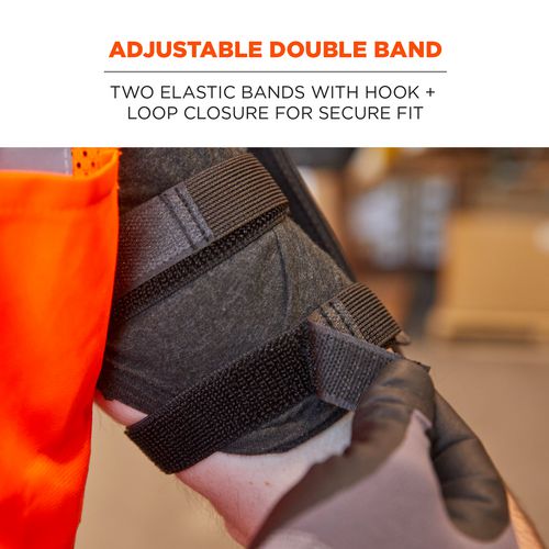 Picture of Squids 3387 Dual Band Arm ID/Badge Holder with Zipper, Vertical, Black, 3.75 x 5.75 for 2.75 x 4.75 Insert