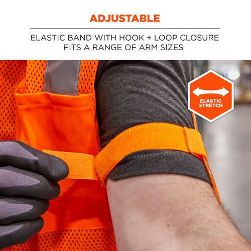 Picture of Squids 3386 Arm Band ID/Badge Holder, Vertical, Orange, 3.75 x 4.25 Holder, 2.5 x 4 Insert, 10/Pack