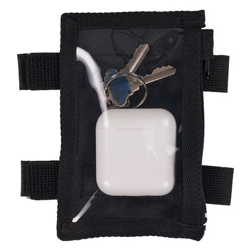 Picture of Squids 3387 Dual Band Arm ID/Badge Holder with Zipper, Vertical, Black, 3.75 x 5.75 for 2.75 x 4.75 Insert