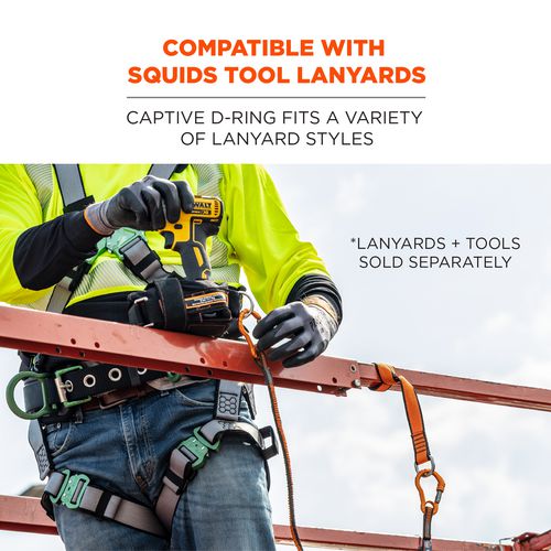 Picture of Squids 3174 Anchor Choke Strap for Tool Tethering, 25 lb Max Safe Working Capacity, 15" Long, Orange