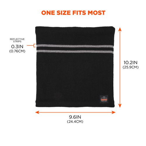 Picture of N-Ferno 6961 Reflective Winter Neck Gaiter, One Size Fits Most, Black