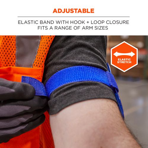 Picture of Squids 3386 Arm Band ID/Badge Holder, Vertical, Blue, 3.75 x 4.25 Holder, 2.5 x 4 Insert, 10/Pack