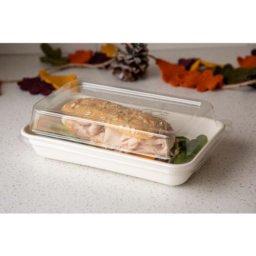 Picture of Worldview 100% Recycled Content Lid, 10.82 x 10.71 x 1.83, Clear, Plastic, 200/Carton