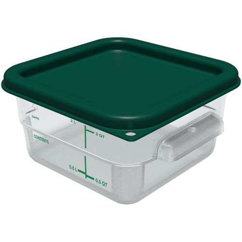 Picture of Squares Food Storage Container Lid, 7.31 x 7.31 x 0.63, Forest Green, Plastic