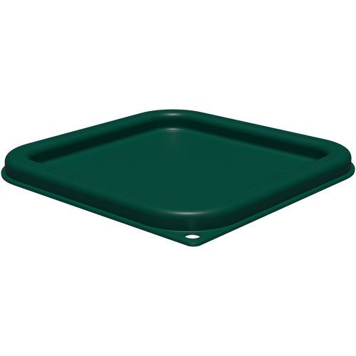 Picture of Squares Food Storage Container Lid, 7.31 x 7.31 x 0.63, Forest Green, Plastic