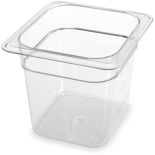 Picture of StorPlus Polycarbonate Food Pan, 2.5 qt, 6.38 x 6.75 x 6, Clear, Plastic