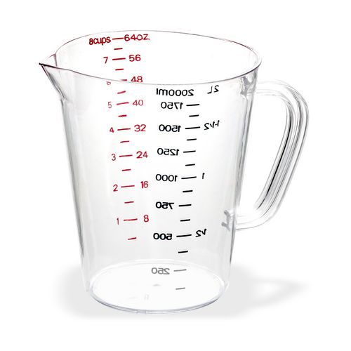 Picture of Commercial Measuring Cup, 0.5 gal, Clear