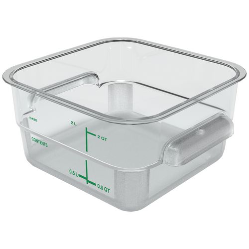 Picture of Squares Polycarbonate Food Storage Container, 2 qt,  7.13 x 7.13 x  3.8, Clear, Plastic