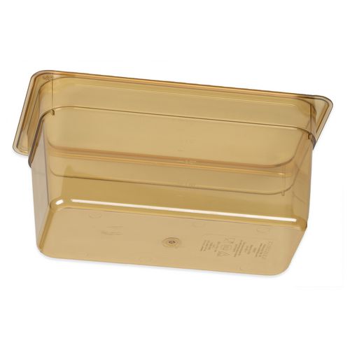 Picture of StorPlus High Heat Food Pan, 5.7 qt, 12.75 x 12.75 x 6, Amber, Plastic