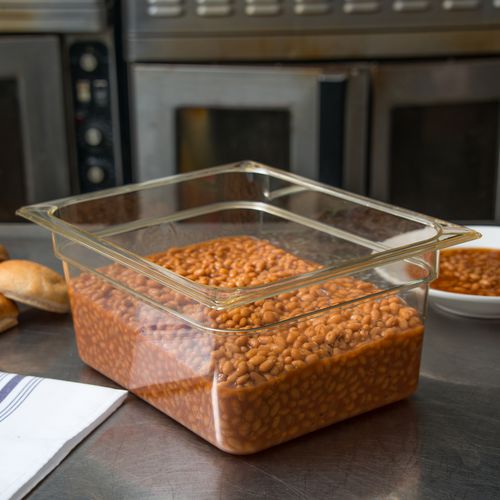 Picture of StorPlus High Heat Food Pan, 8.7 qt, 10.38 x 12.75 x 6, Amber, Plastic