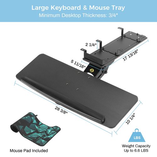 Picture of Adjustable Keyboard Tray, Black