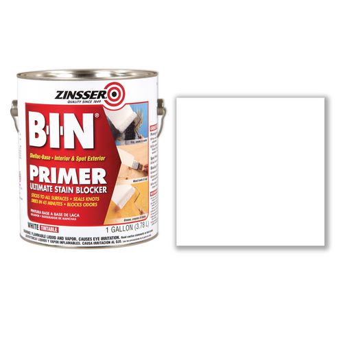 Picture of BIN Shellac-Base Interior and Spot Exterior Primer, Flat White, 1 gal Bucket/Pail, 2/Carton