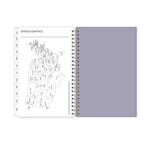 Picture of Tula Weekly/Monthly Planner, Floral Artwork, 8" x 5", Purple/Pink/White Cover, 12-Month (Jan to Dec): 2025