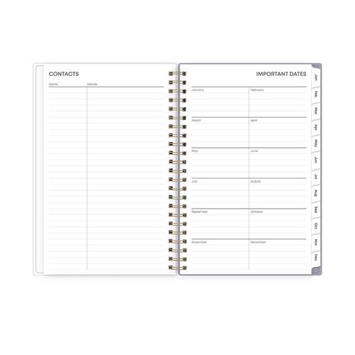 Picture of Tula Weekly/Monthly Planner, Floral Artwork, 8" x 5", Purple/Pink/White Cover, 12-Month (Jan to Dec): 2025