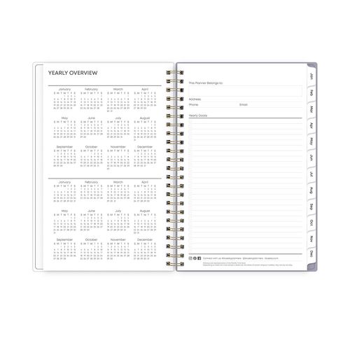 Picture of Tula Weekly/Monthly Planner, Floral Artwork, 8" x 5", Purple/Pink/White Cover, 12-Month (Jan to Dec): 2025