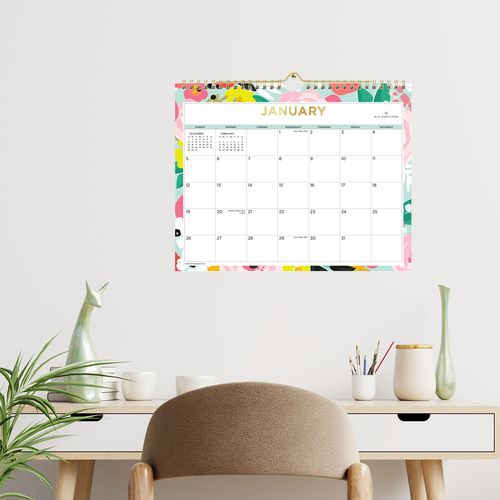 Picture of Day Designer Secret Garden Mint Monthly Wall Calendar, Floral Artwork, 11 x 8.75, Multicolor Sheets, 12-Month (Jan-Dec): 2025