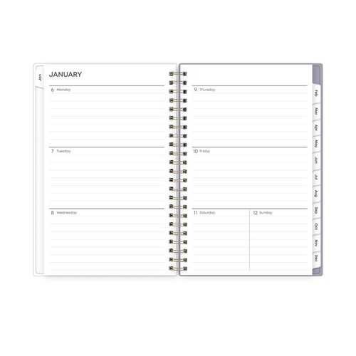 Picture of Tula Weekly/Monthly Planner, Floral Artwork, 8" x 5", Purple/Pink/White Cover, 12-Month (Jan to Dec): 2025