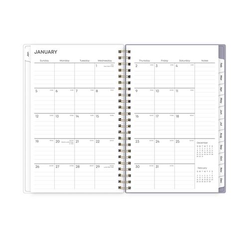 Picture of Tula Weekly/Monthly Planner, Floral Artwork, 8" x 5", Purple/Pink/White Cover, 12-Month (Jan to Dec): 2025