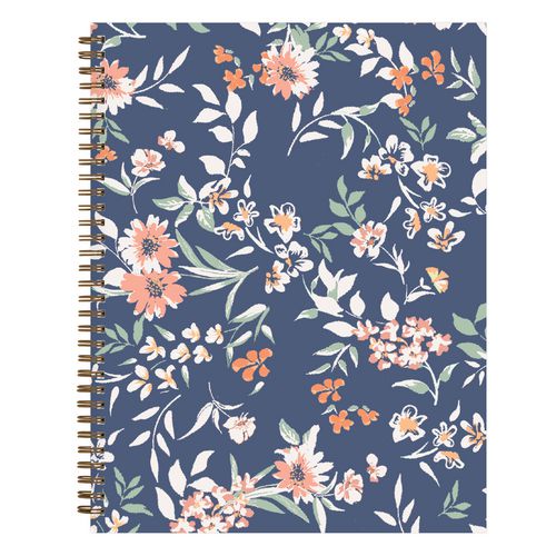 Picture of One Tree Planted Effie Weekly/Monthly Planner, Floral Artwork, 11" x 8.5", Blue/Peach/Green Cover, 12-Month (Jan-Dec): 2025