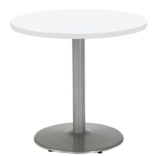 Picture of Pedestal Table with Four Brownstone Kool Series Chairs, Round, 36" Dia x 29h, Designer White