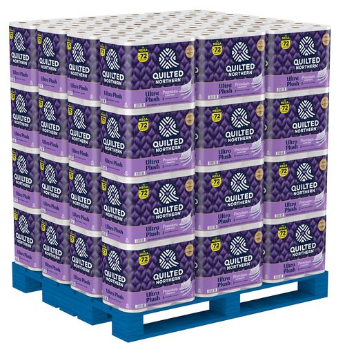 Picture of Ultra Plush Bathroom Tissue, Mega Roll, Septic Safe, 3-Ply, White, 255 Sheets/Roll, 18 Rolls/Carton