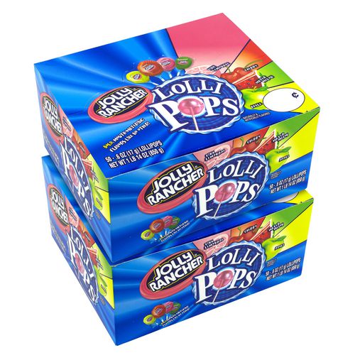 Picture of Lollipops Assortment, Assorted Flavors, 0.6 oz Individually Wrapped, 50/Box, 2 Boxes/Carton