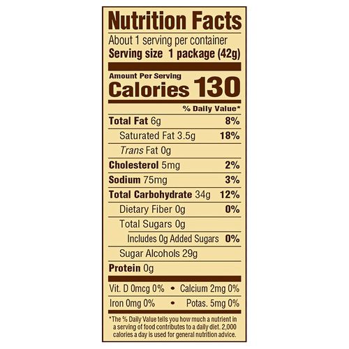Picture of Chewy Caramels Sugar Free, 1.48 oz Bag, 24/Carton