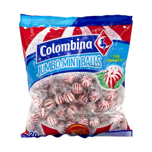 Picture of Jumbo Peppermint Balls, 0.32 oz Individually Wrapped, 120/Bag, 4 Bags/Carton