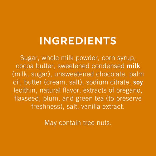 Picture of Milk Chocolate and Caramel Chocolate Squares, 15.96 oz Bag, 2/Carton