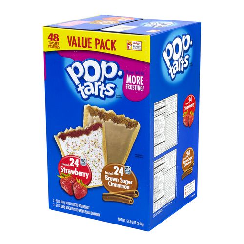 Picture of Pop Tarts, Brown Sugar Cinnamon/Strawberry, 2/Pouch, 24 Pouches Box, 2 Boxes/Carton