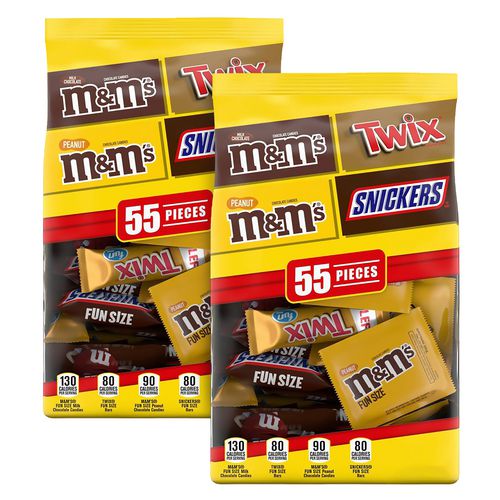 Picture of Chocolate Favorites Fun Size Candy Bar Variety Mix, 110 Individaully Wrapped/Carton