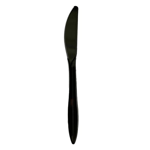 Picture of Mediumweight Polypropylene Cutlery, Knife, Black, 1,000/Carton