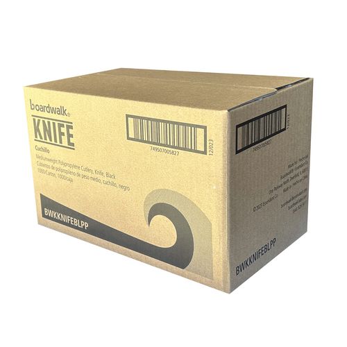 Picture of Mediumweight Polypropylene Cutlery, Knife, Black, 1,000/Carton