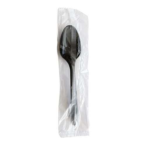 Picture of Mediumweight Polypropylene Cutlery, Teaspoon, Black, 1,000/Carton