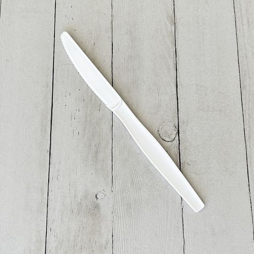 Picture of Heavyweight Wrapped Polystyrene Cutlery, Knife, White, 1,000/Carton