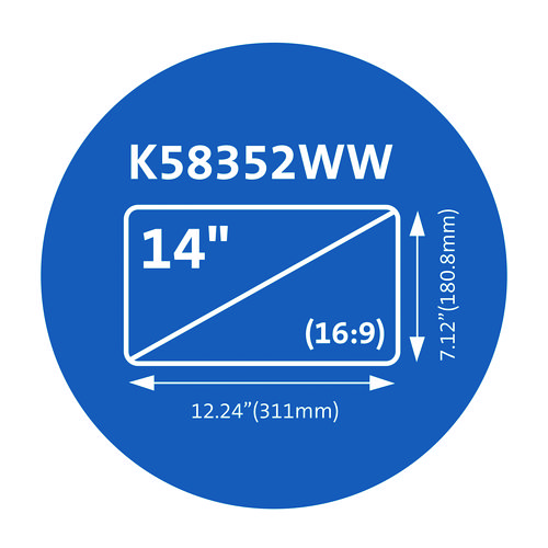 Picture of Magnetic Laptop Privacy Screen For 14" Widescreen Laptops, 16:9 Aspect Ratio