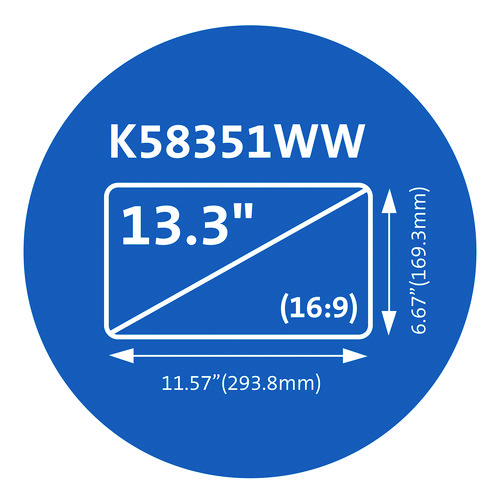 Picture of Magnetic Laptop Privacy Screen For 13.3" Widescreen Laptops; 16:9 Aspect Ratio