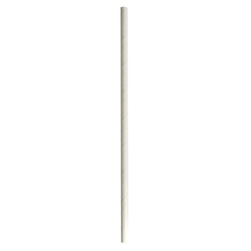 Picture of Wrapped Jumbo Paper Straws, 7.75", Paper, White, 1,280/Carton