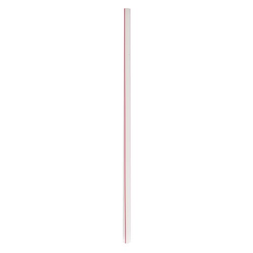 Picture of Wrapped Jumbo Straws, 10.25", Polypropylene, Red/White Striped, 2,000/Carton