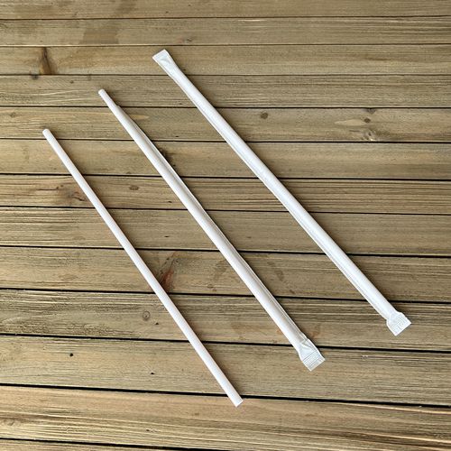 Picture of Wrapped Jumbo Straws, 10.25", Polypropylene, Red/White Striped, 2,000/Carton