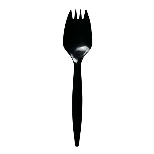 Picture of Mediumweight Polypropylene Cutlery, Spork, Black, 1,000/Carton