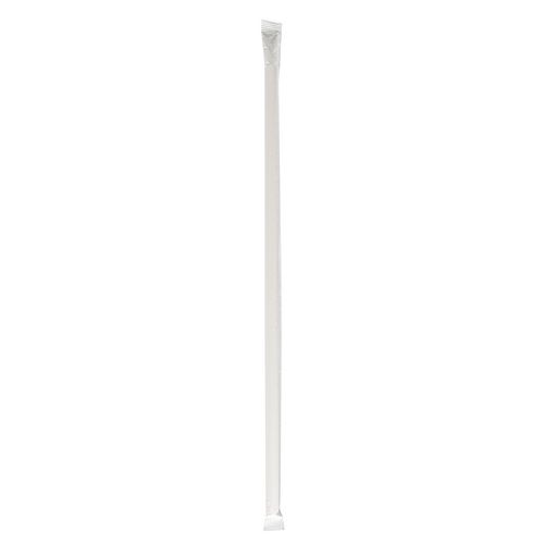 Picture of Wrapped Jumbo Straws, 10.25", Polypropylene, Red/White Striped, 2,000/Carton